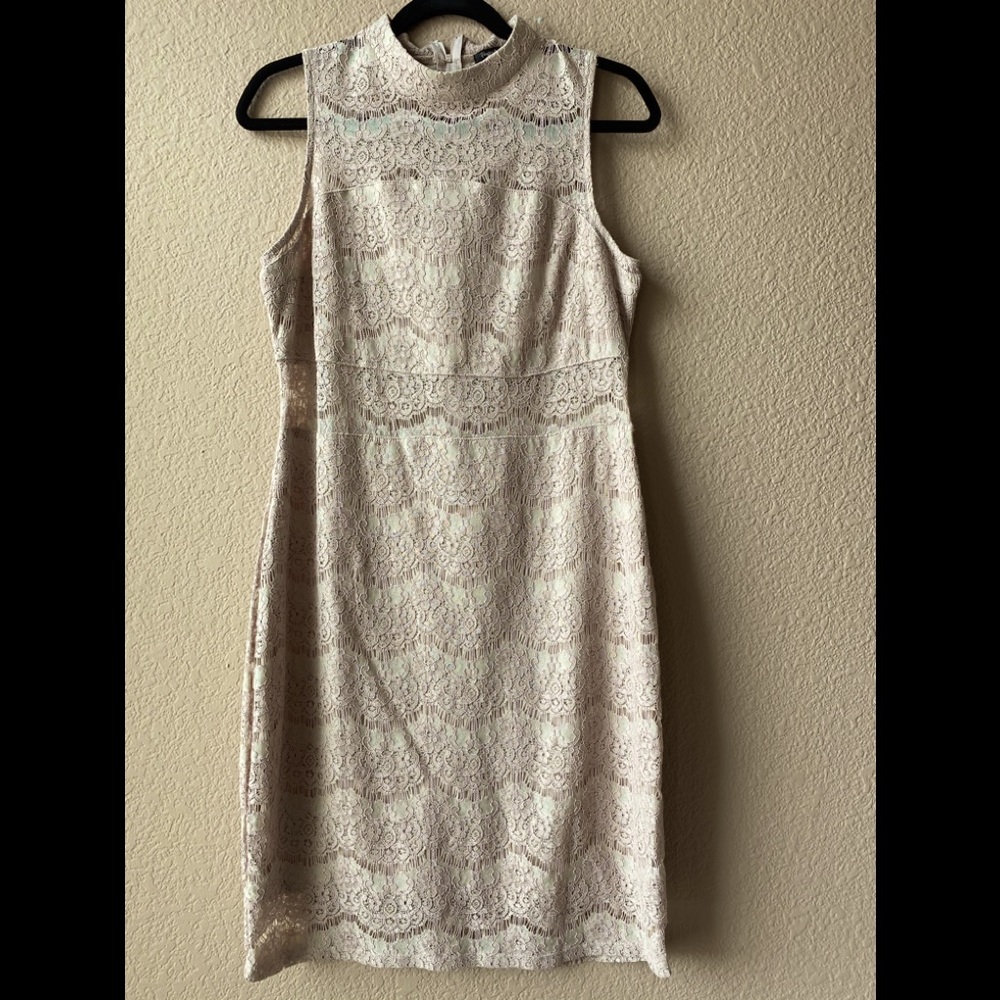 Blush knee length dress